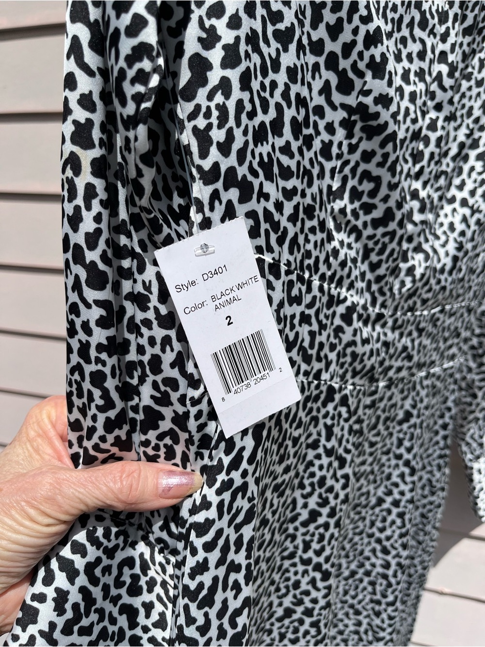 Alexia Admor Black and White Animal Print Midi Dress